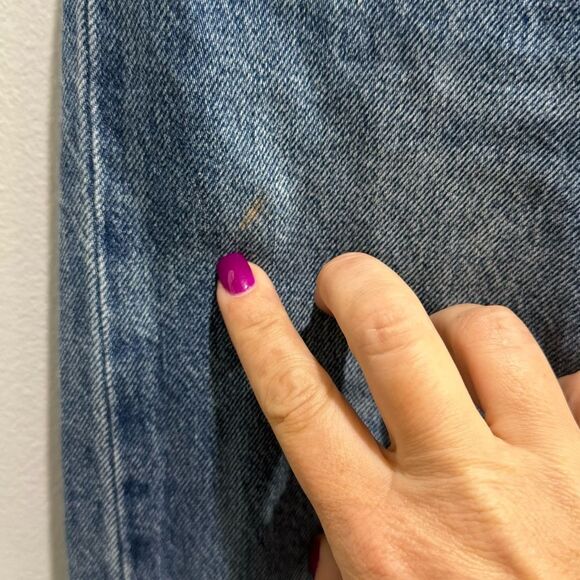 Levi's Ribcage Straight Ankle Jeans Size 24 Button fly distressed - Picture 16 of 16